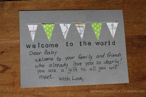 slow, simple, self: Creative Connections: Welcome Baby Greeting Card {a tutorial}