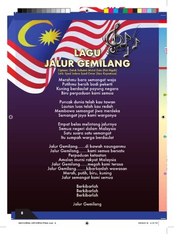 lirik lagu jalur gemilang - Sally Johnston