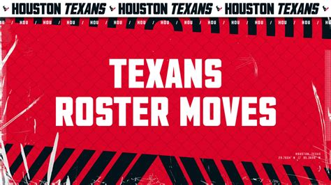 The Houston Texans made a roster move.