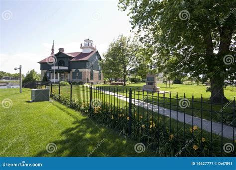 Old Michigan City, Indiana Lighthouse 1858 Stock Image - Image of ...