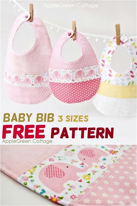 Baby Bib Pattern - FREE Bib Pattern in 3 Sizes!