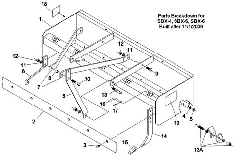 Box Scrapers Parts List from Worksaver