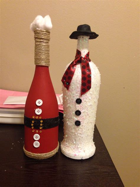 Incredible Wine Bottle Christmas Crafts References - adriennebailonblogsgfn