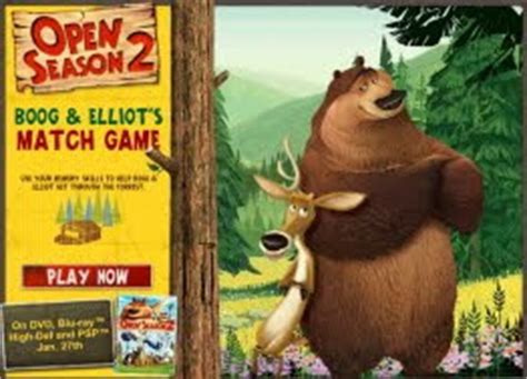 Colegas en el bosque (Open season) 2: Boog & Elliot match game (Juego online gratis)