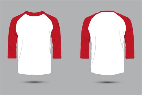 Raglan sleeve t-shirt mockup front and back view 22397421 Vector Art at Vecteezy