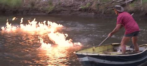 Watch a River Catch on Fire Because of Fracking