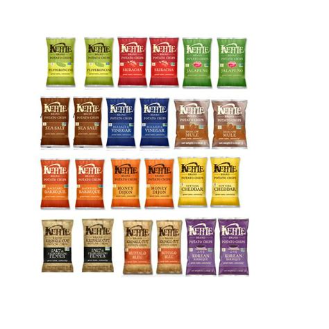 Kettle Chips 12 Flavor Variety Pack 2 per flavor (1.5 oz 24pk) - Walmart.com - Walmart.com