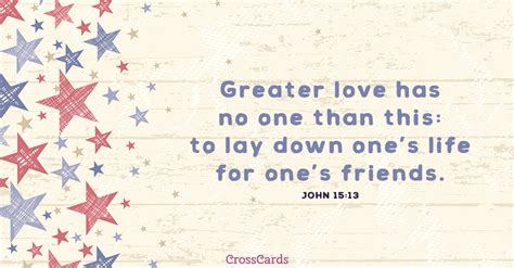 John 15:13 eCard - Free Memorial Day Cards Online