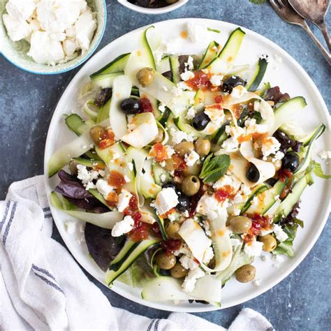 Easy Courgette & Feta Salad Recipe - Effortless Foodie