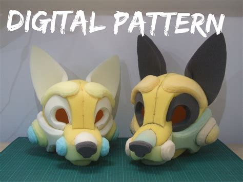 PDF TEMPLATE: Fursuit Head Base Canine V2 Digital Download ...