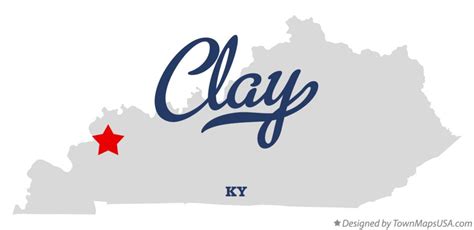 Map of Clay, KY, Kentucky