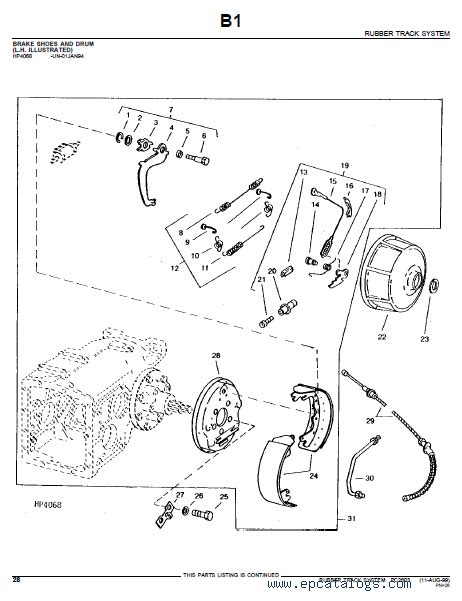 John Deere RUBBER TRACK SYSTEM parts catalog