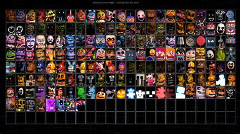 W.I.P image of my UCN with 207 Characters : fivenightsatfreddys