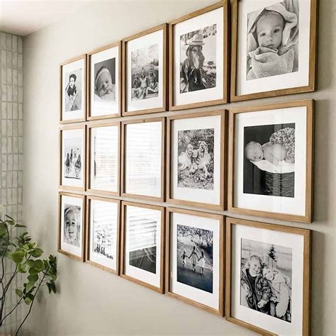 Black and White Photo Gallery Wall in Light Wood Frames - Soul & Lane