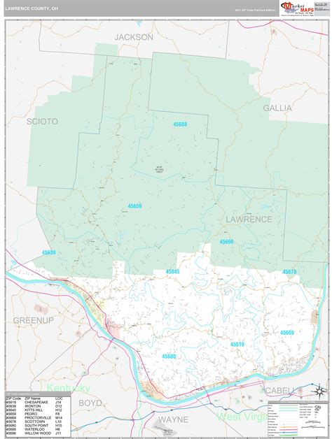 Exploring Lawrence County Ohio Map In 2023 - World Map Colored Continents