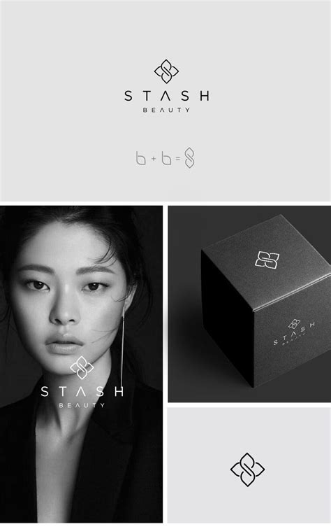 the logo for stash beauty is shown in black and white