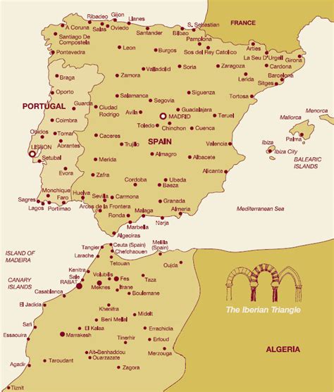 Map Of Morocco and Spain with Cities – secretmuseum