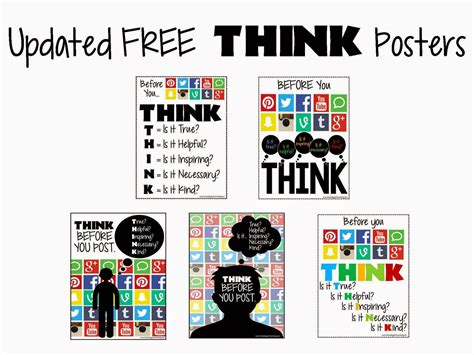 GuardingKids.com: BEFORE You Post: THINK (Free Posters)