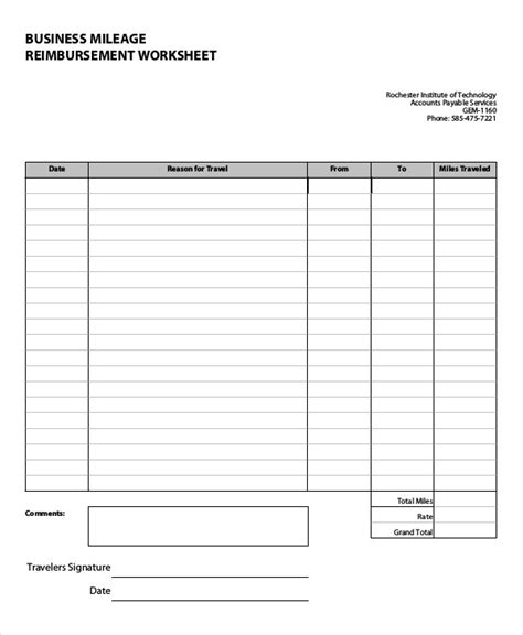 Mileage Log Reimbursement Form Templates | 10+ Free Xlsx, Docs & PDF Samples, Formats, Examples