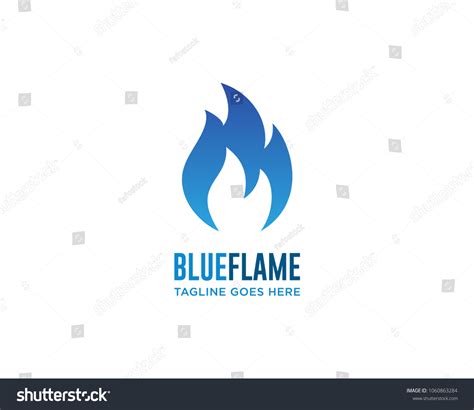 Blue Fire Flame Logo Design Vector Stock Vector (Royalty Free ...