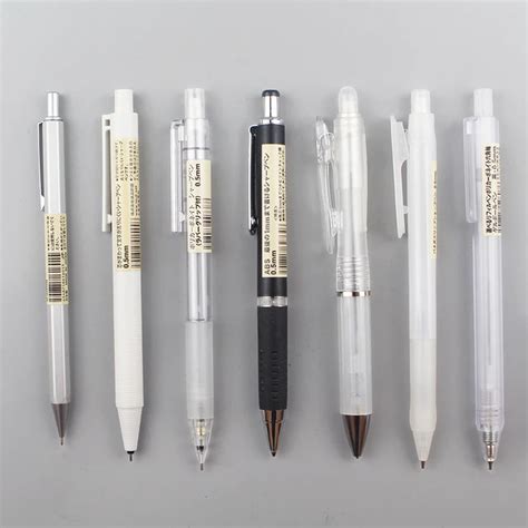 Japan Original MUJI Transparent Mechanical Pencil Hexagonal Low Center ...