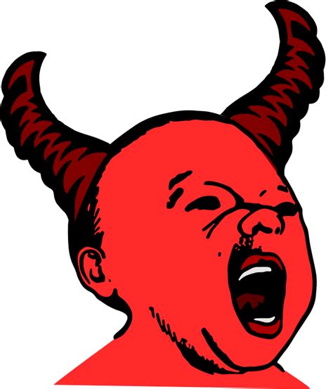 Screaming demon baby - Openclipart