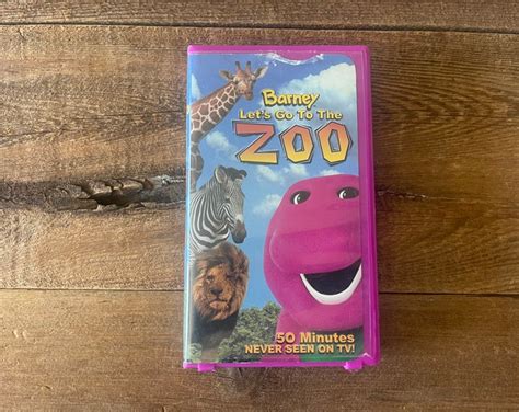 Vintage Barney VHS // Let's Go to the Zoo // 2001 - Etsy