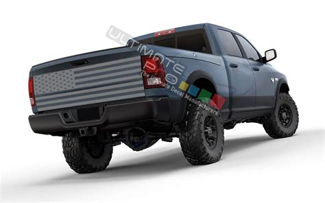 dodge Ram vinyls Tailgate US Flag Decal Sticker 2009 - Present