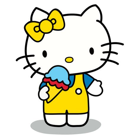 Sanrio Mimmy White Eats Ice Cream Sticker - Sticker Mania