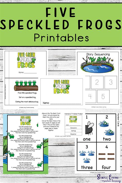 Five Speckled Frogs Printables - Simple Living. Creative Learning