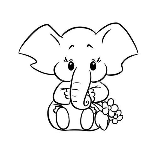 Free Elephant Printable Coloring Pages