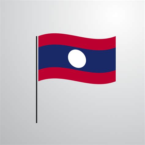 Laos waving Flag 14162856 Vector Art at Vecteezy