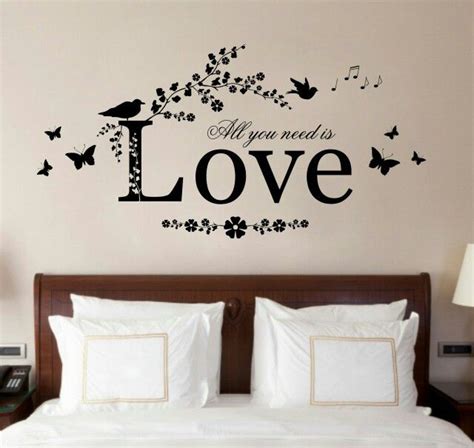 A romantic wall art for a romantic couple room..! | Wall decor stickers, Wall stickers bedroom ...