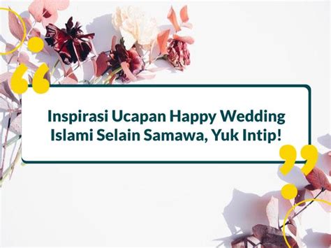 30 Inspirasi Ucapan Happy Wedding Islami, Semoga Jadi Berkah!