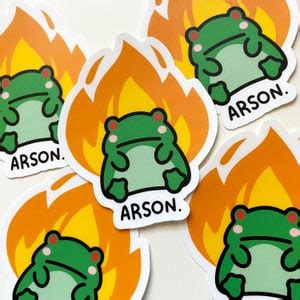 Arson Frog Meme Sticker - Etsy