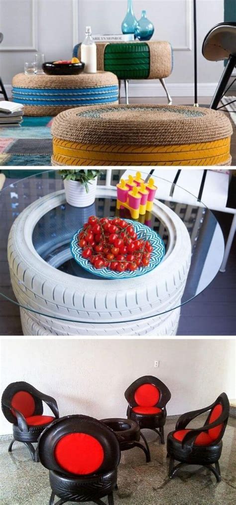 15 DIY Recycled Old Tire Furniture Ideas - Home and Garden Digest