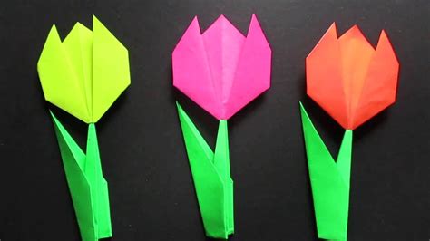 Perfect The Origami Flower With Stem Easy - MAKE AN ORIGAMI