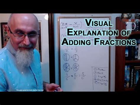 Adding Fractions, Visual Explanation, Common Denominator [ASMR Math, Representation, How to]