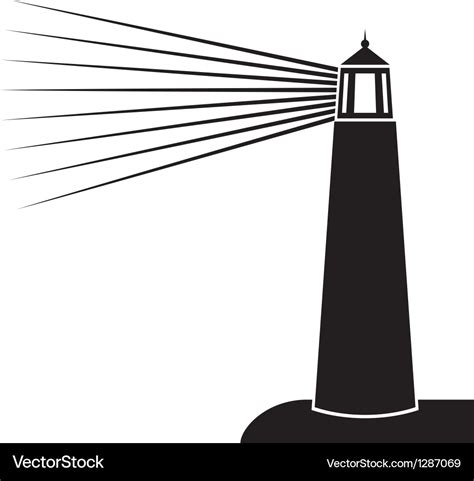 Lighthouse silhouette Royalty Free Vector Image