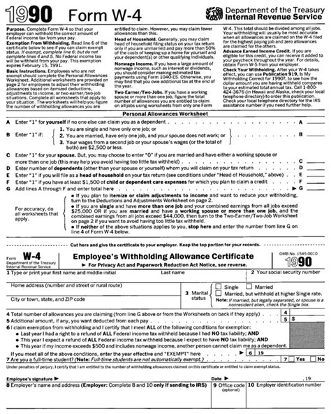 Form W 4 Fillable - Printable Forms Free Online