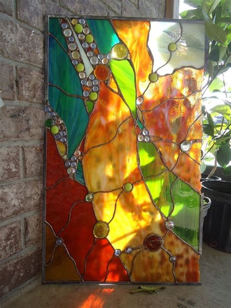 Abstract Stained Glass PanelSuncacther Outdoor & Gardening Garden Decoration jan-takayama.com