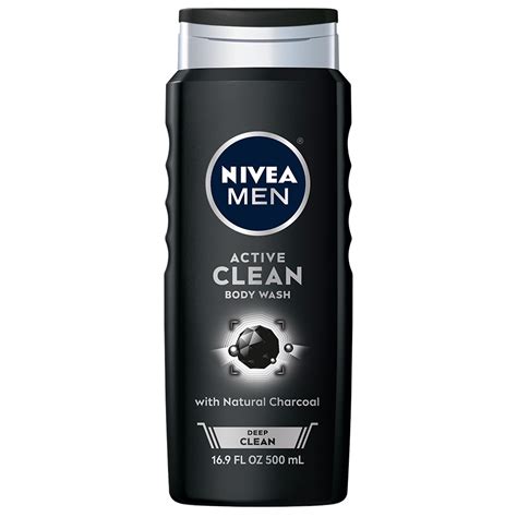 Buy NIVEA MEN DEEP Active Clean Charcoal Body Wash, 16.9 Fl Oz Bottle ...