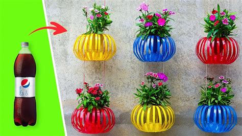 Recycle Plastic Bottles Into Hanging Lantern Flower Pots for Old Walls ...
