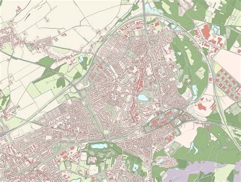 Map of Brunssum on canvas, poster, wallpaper and more