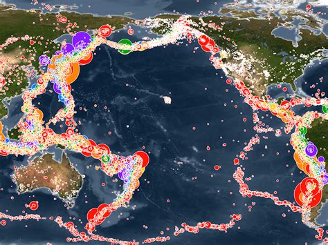 Earthquake Zones World Map