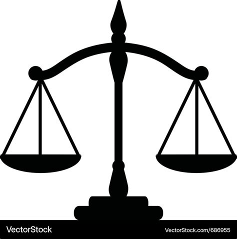 Justice scales Royalty Free Vector Image - VectorStock