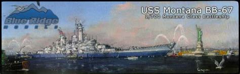 1/700 Blue Ridge Models USS Montana BB-67 Battleship 1945 Model Kits Toys & Games