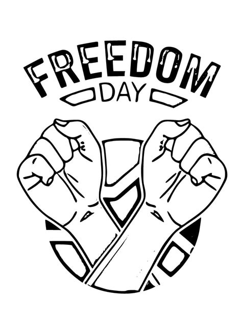 Happy Freedom Day coloring page - Download, Print or Color Online for Free