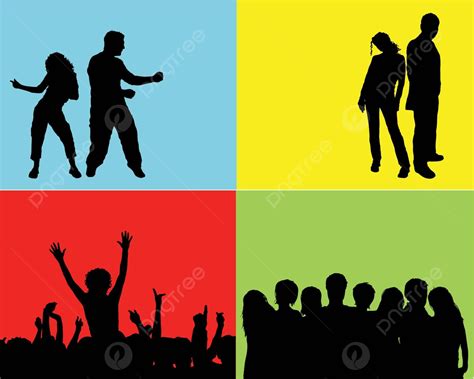 Party People Silhouettes Disco Man Vector, Silhouettes, Disco, Man PNG and Vector with ...