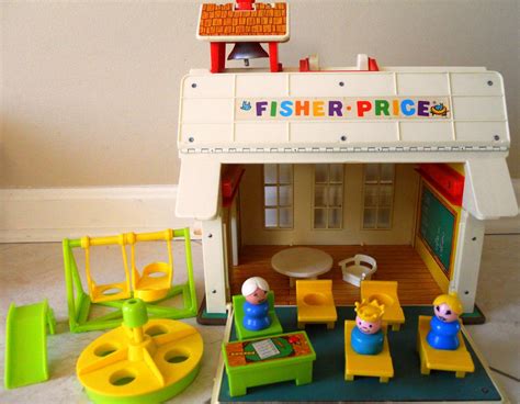 Fisher Price School House. Play Set. 1970s by mamiezvintage